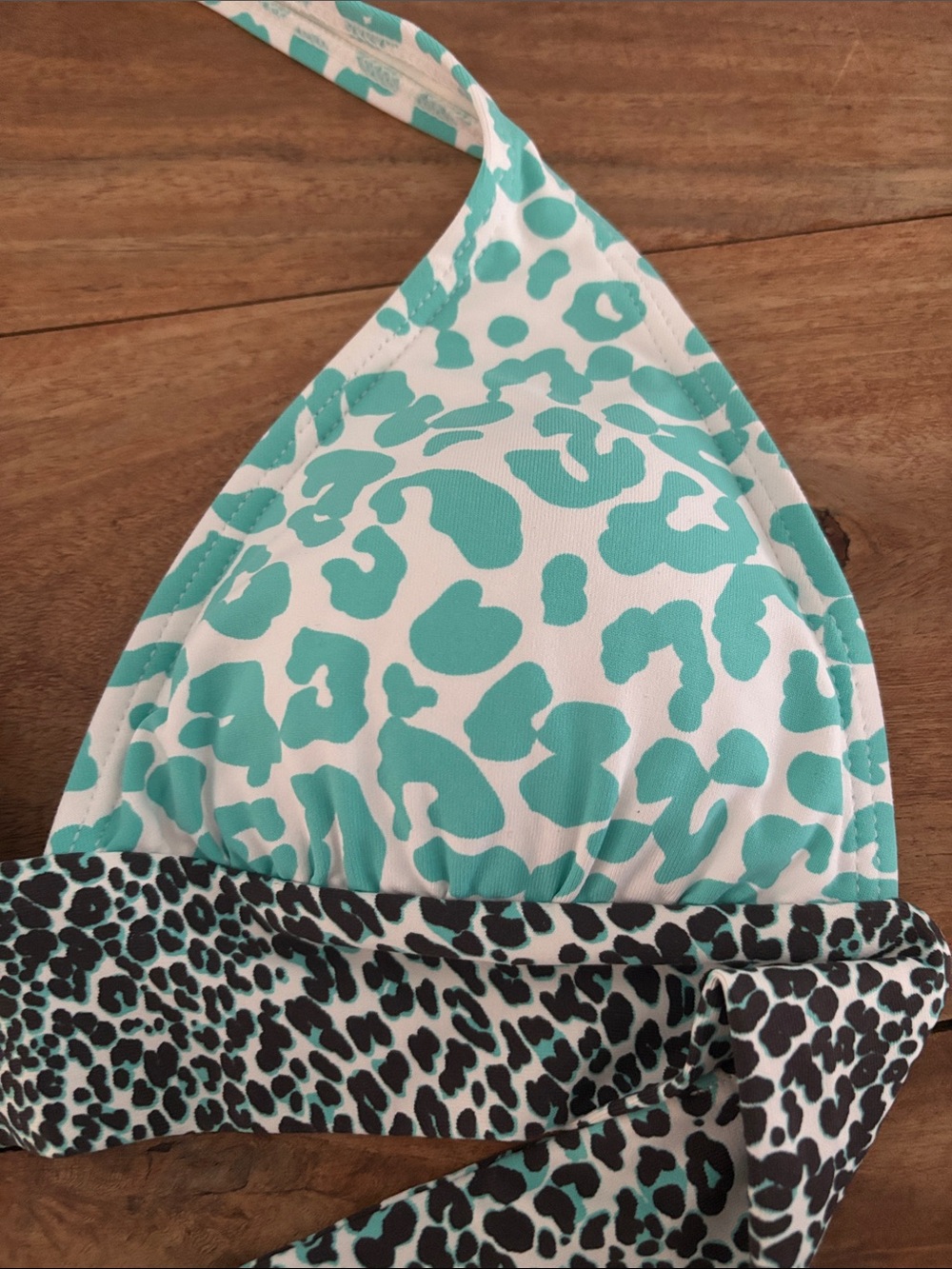 OndadeMar Teal and Black Leopard Halter Bikini - Picture 15 of 16